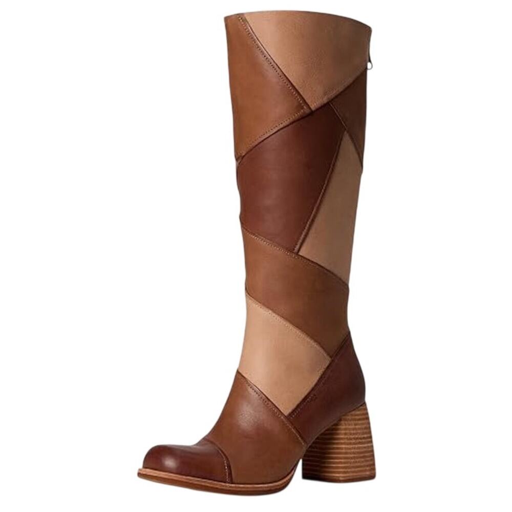 Kork-Ease Womens Asbee Knee High Boots Size 6.5 M EU 37 Tan Leather Suede NIB